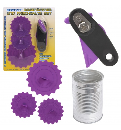 Granat Tin Opener with 3 Silicon Covers 