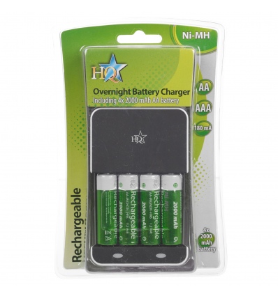 4 x Overnight Battery Charger 2000mAH [166701]