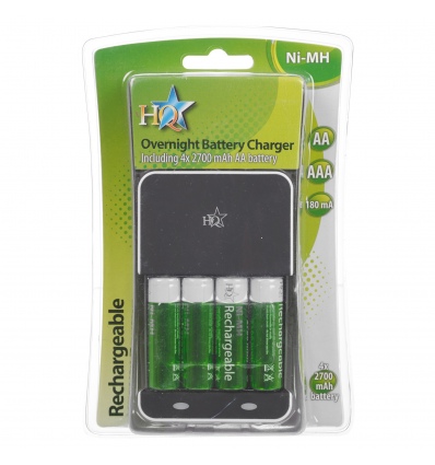 4 x Overnight Battery Charger 2700mAH [167241]