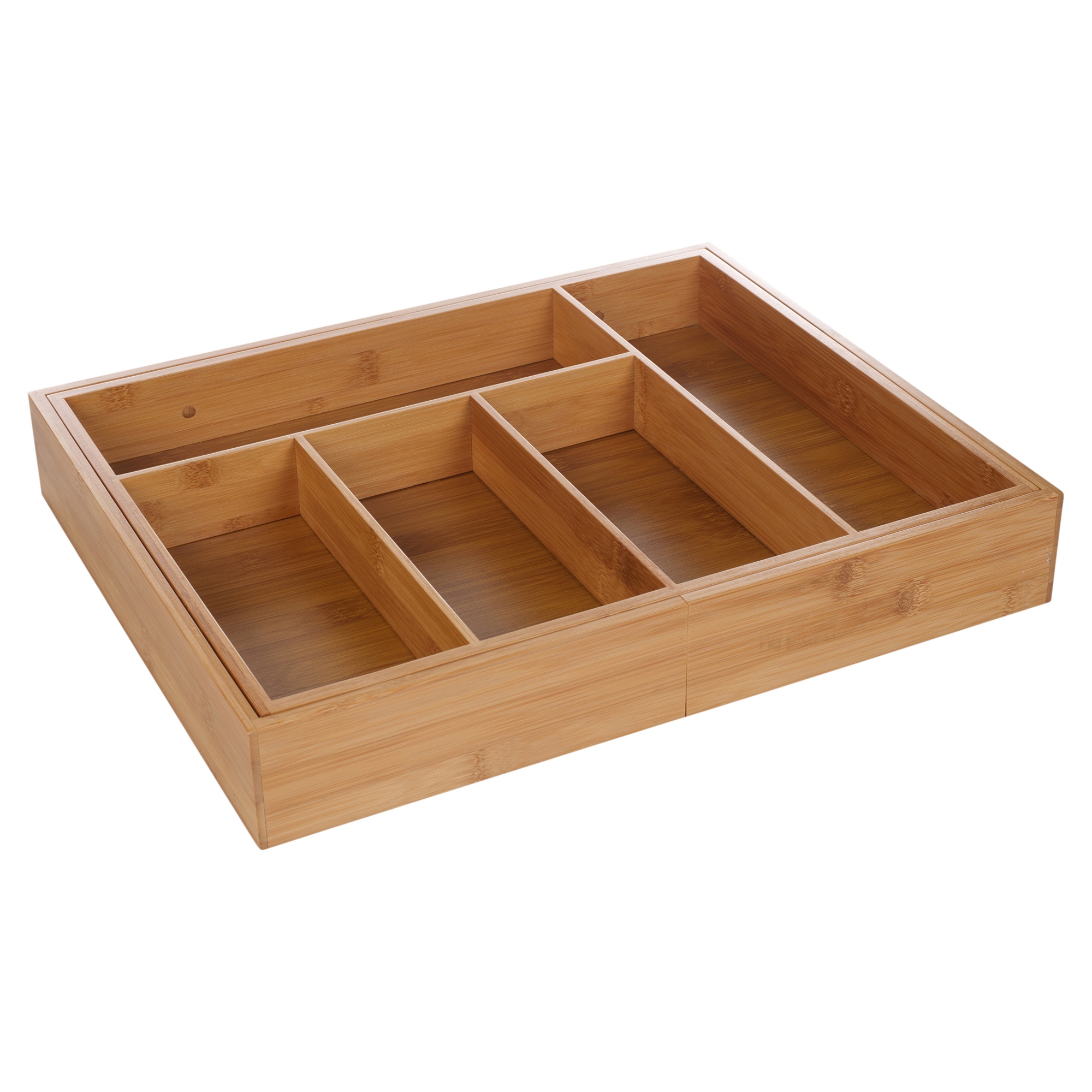 XL Extendable Bamboo Wood Kitchen Cutlery Drawer Utensil Organiser