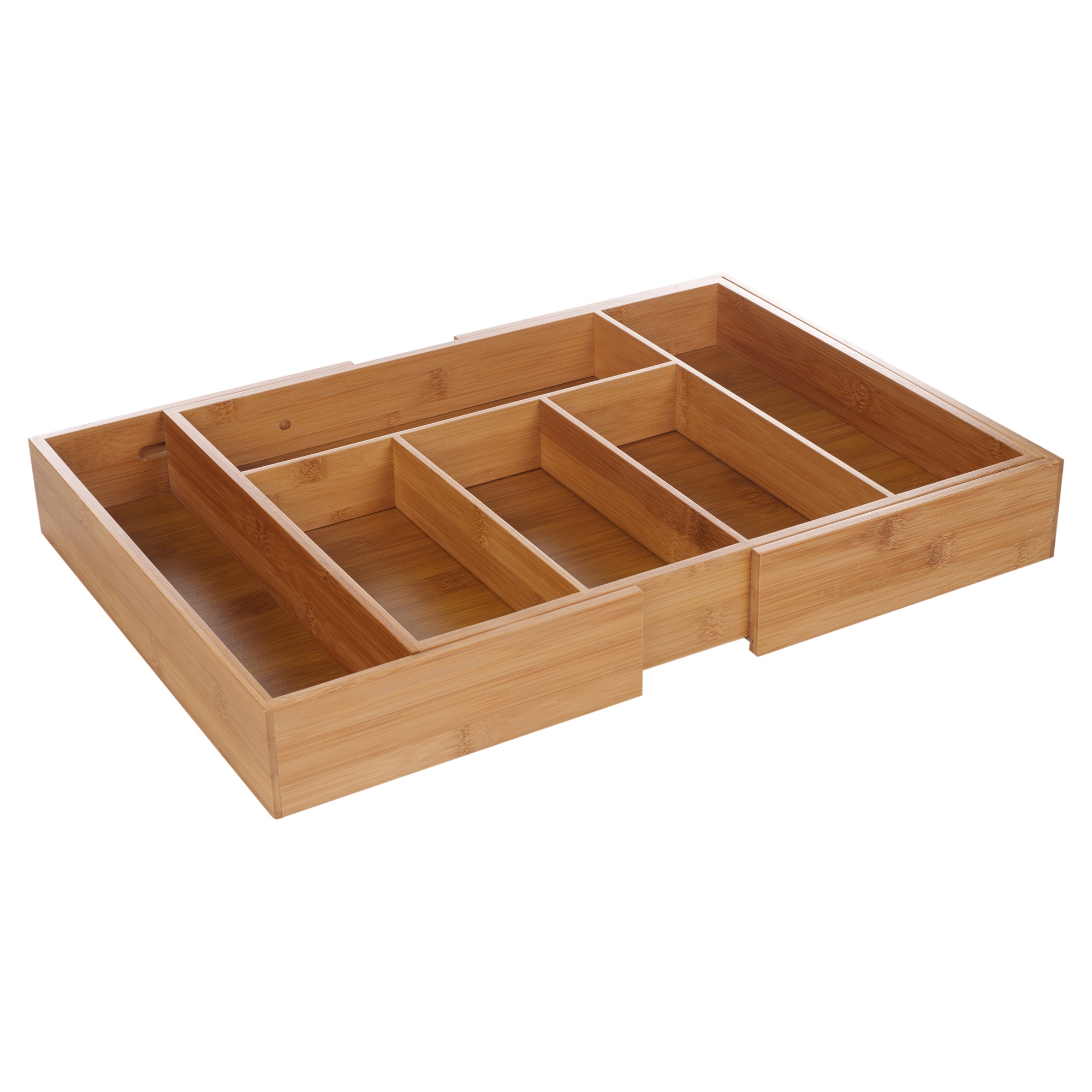XL Extendable Bamboo Wood Kitchen Cutlery Drawer Utensil Organiser