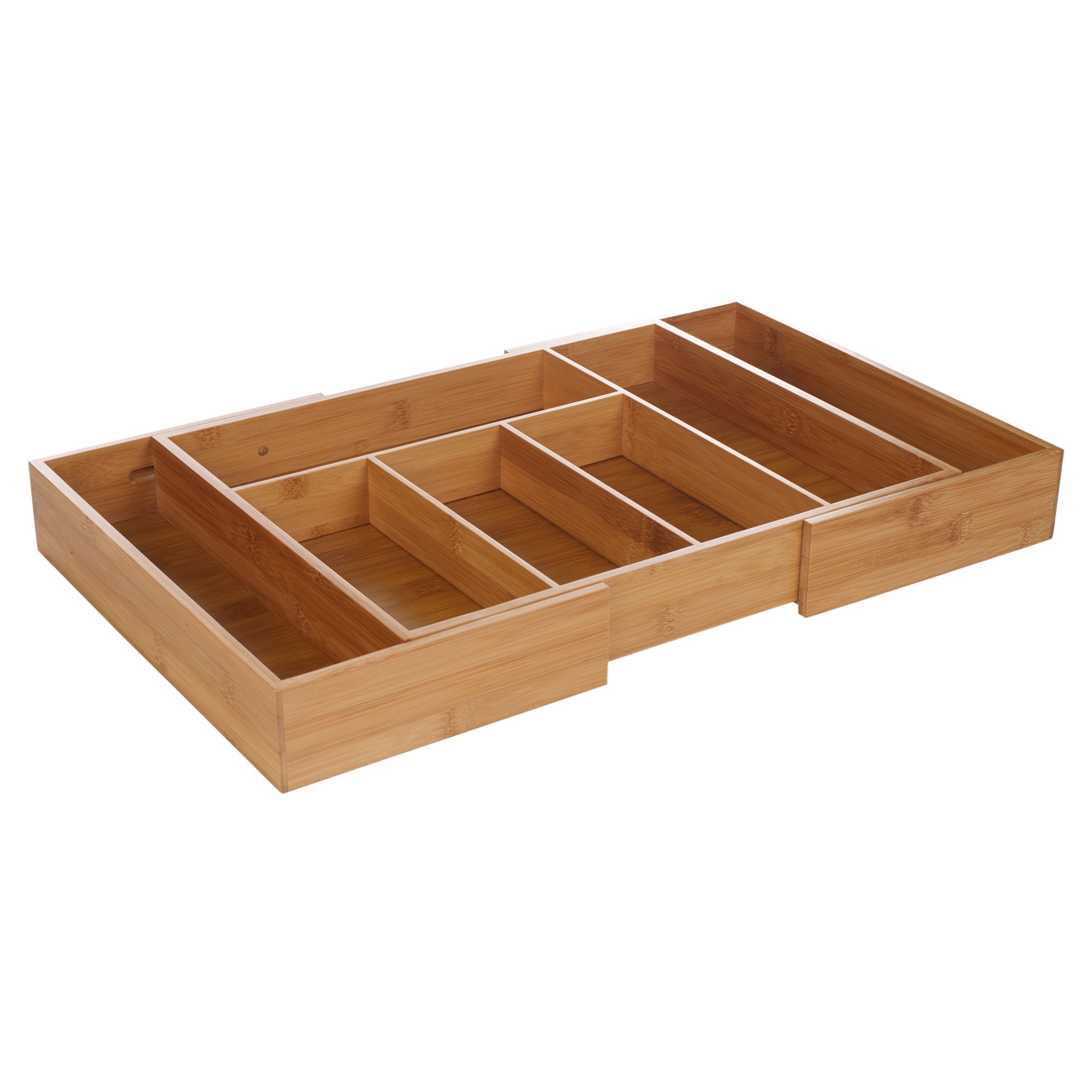XL Extendable Bamboo Wood Kitchen Cutlery Drawer Utensil Organiser