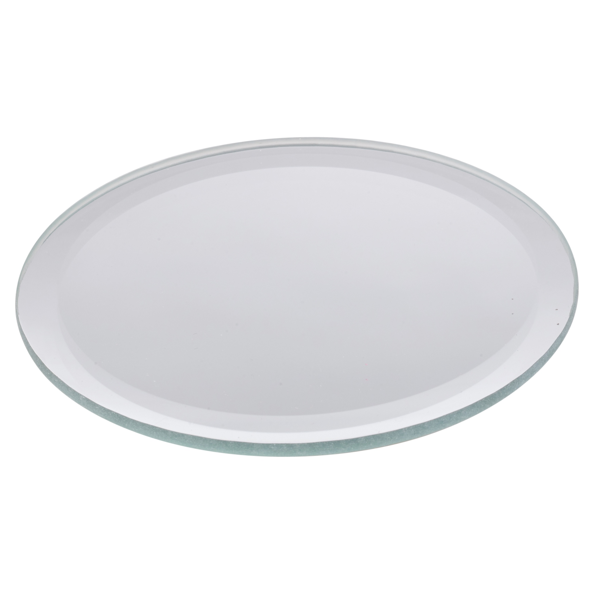 Square Round Mirror Plate Wedding Table Bevel Edge Candle Cake Stand