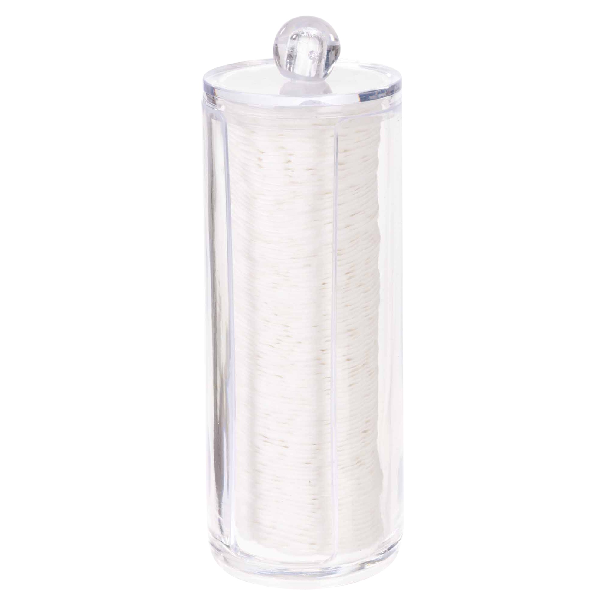 Clear Acrylic Cotton Wool Pad Dispenser Plastic Bathroom Make Up