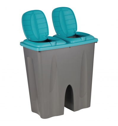 2 x 25 Litre Duo Bin BLOCK COLOURS