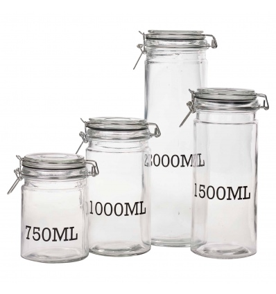 Glass Storage Jar with Clamp Lid