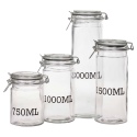 Glass Storage Jar with Clamp Lid