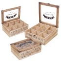 Country Club 6 Section Wood Tea Box [954831]
