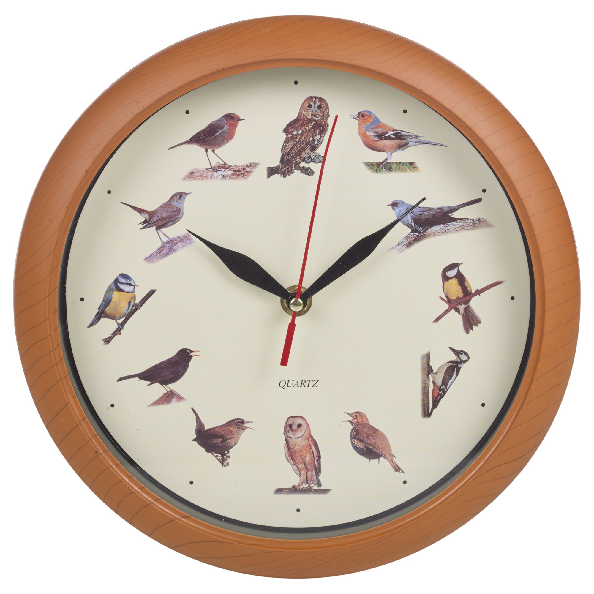 Yard Animal Print Wall Clock Musical Sounds Battery Operated Kitchen ... - Animal Wall Clock WsounD 518336 