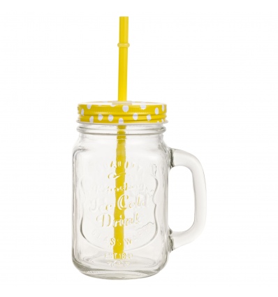 Juice Jar With Handle And Straw [826627]