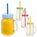 Juice Jar With Handle And Straw [826627]