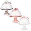 Trento Beaded Glass Plate With Dome Cover [999418]