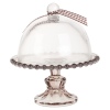 Trento Beaded Glass Plate With Dome Cover [999418]