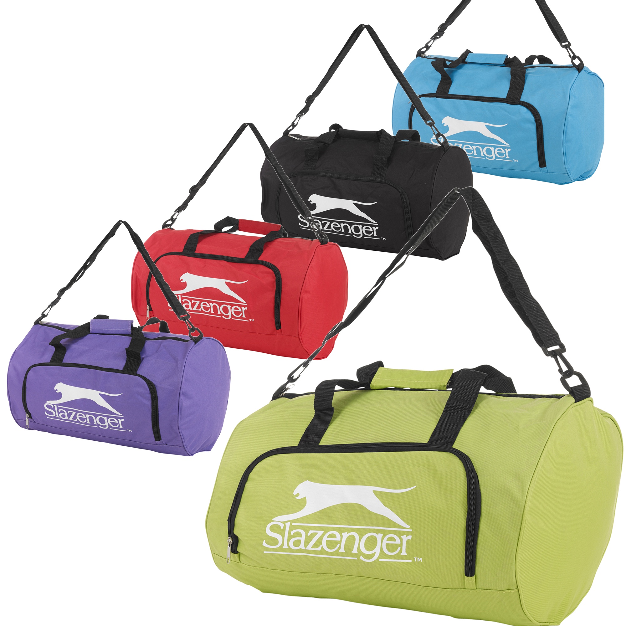 Slazenger Sports Gym Holdall Bag Travel Lightweight Luggage Weekend