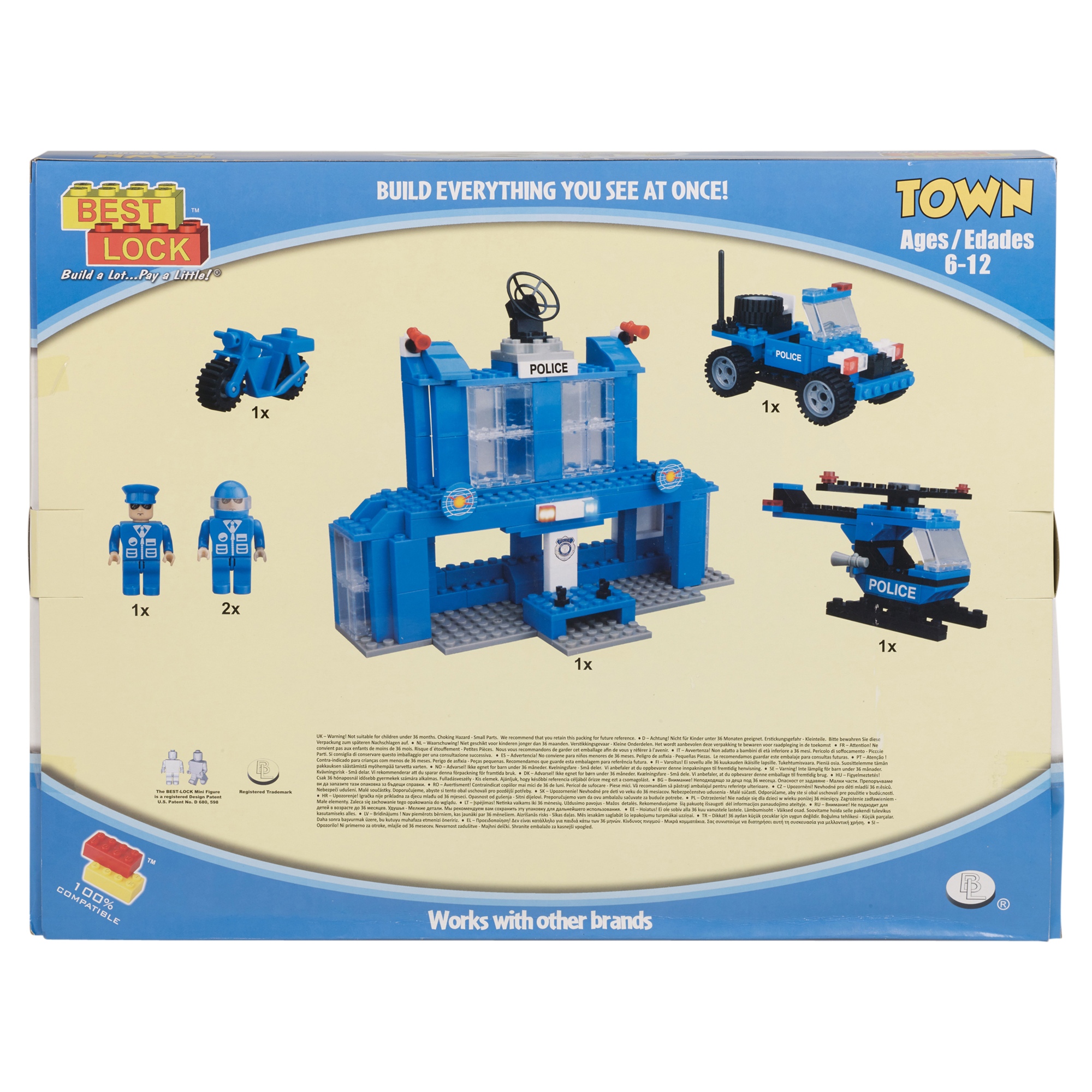 Best Lock 300pc DIY Construction Set Bricks Toy Kids Educational