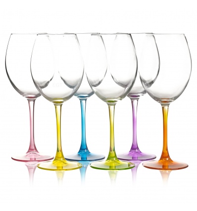 Wine Drinking Glass Coloured Base [233669]