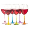 Wine Drinking Glass Coloured Base [233669]