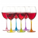 Wine Drinking Glass Coloured Base [233669]