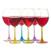 Wine Drinking Glass Coloured Base [233669]