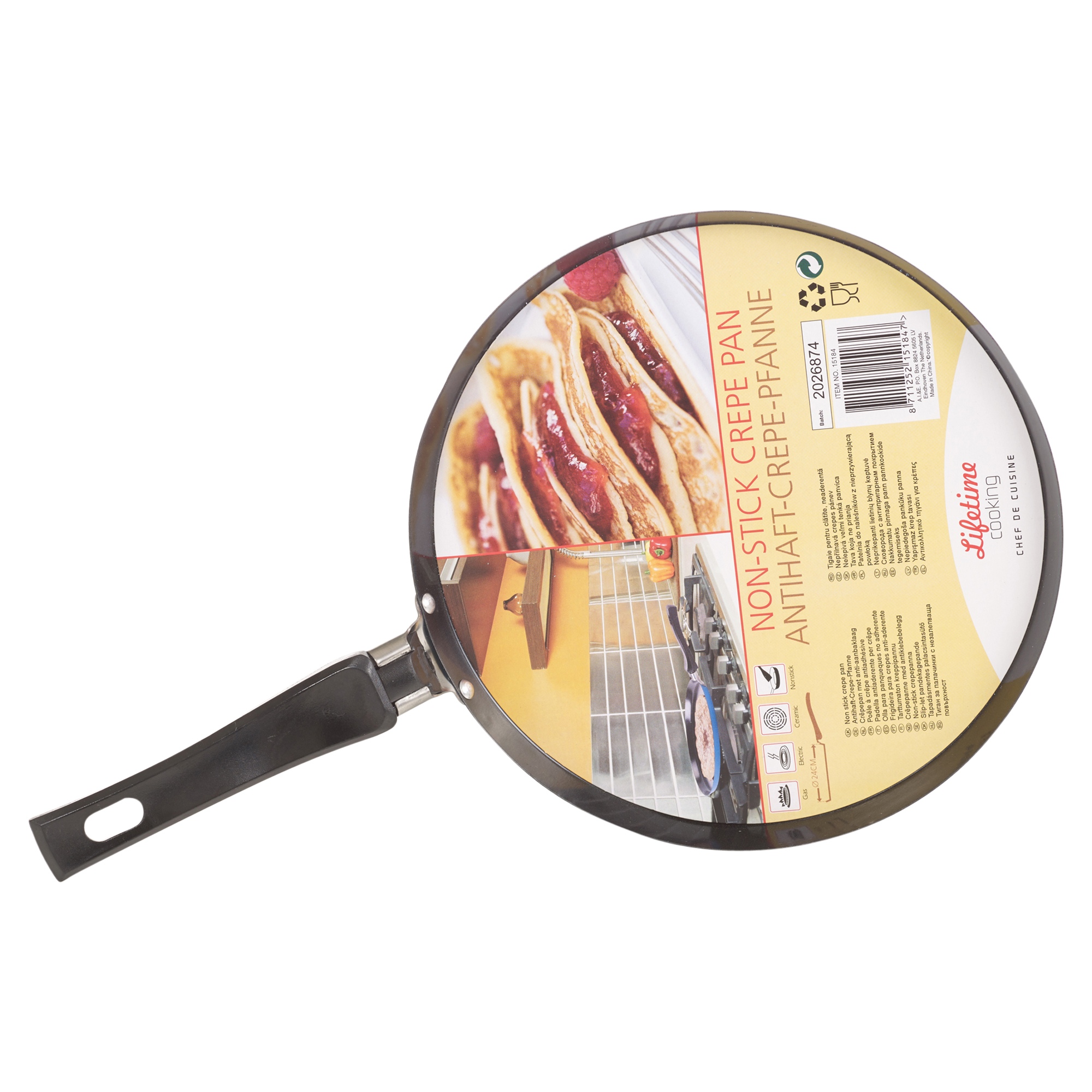 24cm Non Stick Aluminium Frying Pankace Kitchen Crepe Omelette Shallow