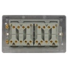 BG Chrome 10AX Plate Switch 6 Gang 2 Way [004756]