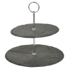 2 Tier Slate Cake Stand [194237]