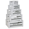 Arti Casa Wooden Storage Crates [9963-87/70/63/56/49]