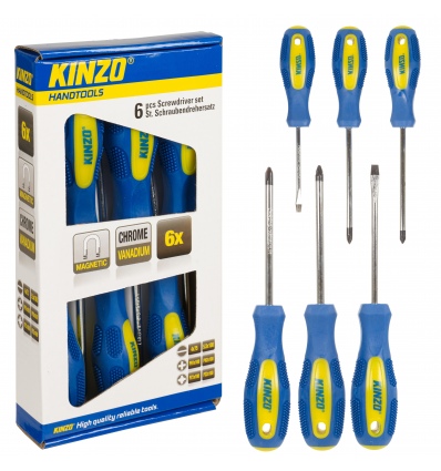 Kinzo 6pc Screwdriver Set - Blue [720272]