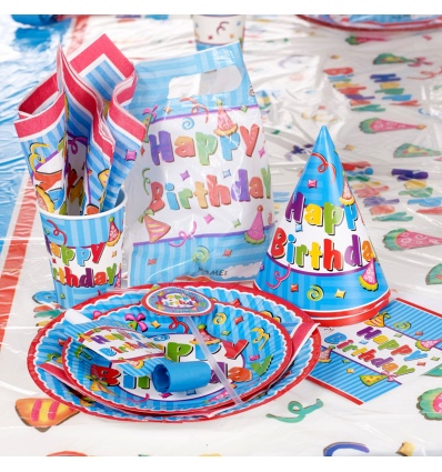 Happy Birthday Print Party Disposable Tableware & Accessories