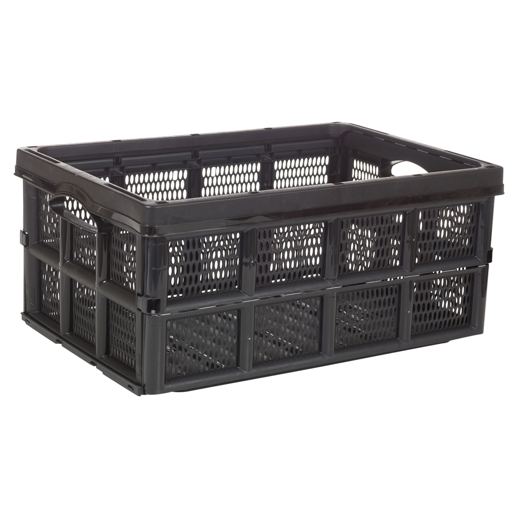 Collapsible 31 Litre Plastic Storage Crate Box Solution Home Warehouse