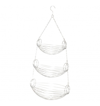 Excellent Houseware Silver Wire Oval Hanging Basket 3 Piece [642127]