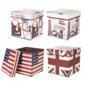 Storage Box Foldable Ottoman City Print [644992]