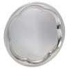 Round Metal Serving Platter Flower Mirror Tray [290763]