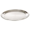 Round Metal Serving Platter Plain Mirror Tray [650658]