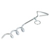 Dog Leash Groundpeg Silver Corkscrew Style [240430]