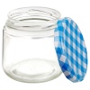 Glass Jars With Checkered Lids [844910]