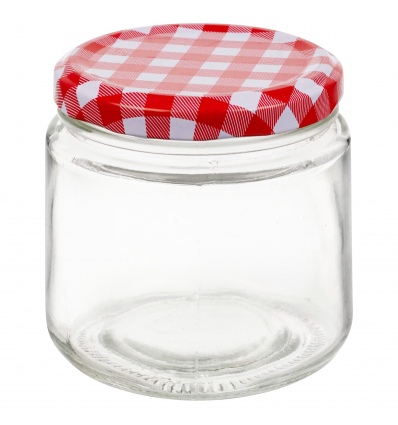 Glass Jars With Checkered Lids [844910]