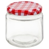 Glass Jars With Checkered Lids [844910]