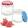 Glass Jars With Checkered Lids [844910]