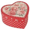 Gift Box 3Pc Red Doily Heart Flowers [445221]