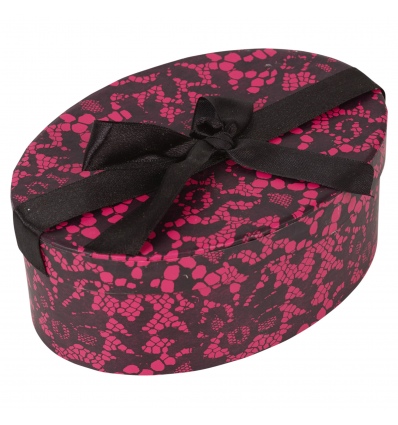 Gift Box 3Pc Round Pink+ Black Lace [433969]