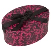 Gift Box 3Pc Round Pink+ Black Lace [433969]