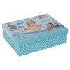 Gift Box 3Pc Blue Oblong Vintage Girl Print [445351]