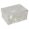 Gift Box 3Pc Silver Flower Rectangle [443166]