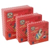 Gift Box 3Pc Red Square Vintage Girl Print [445320]