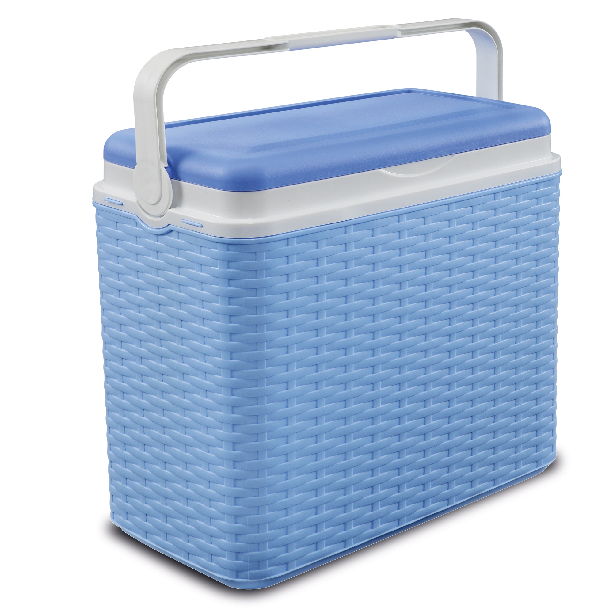 Large 24 Litre Rattan Design Cooler Box Lunch Picnic Beach Cool Ice