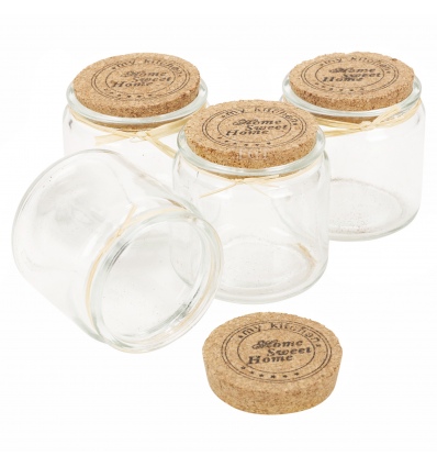 Arti Casa "Home Sweet Home" 4pc Glass Storage Jars [179476]