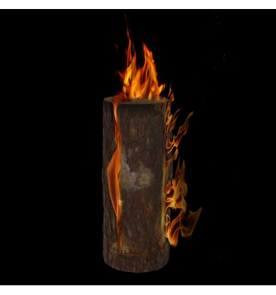 Wooden Fire Log Torch [493121]