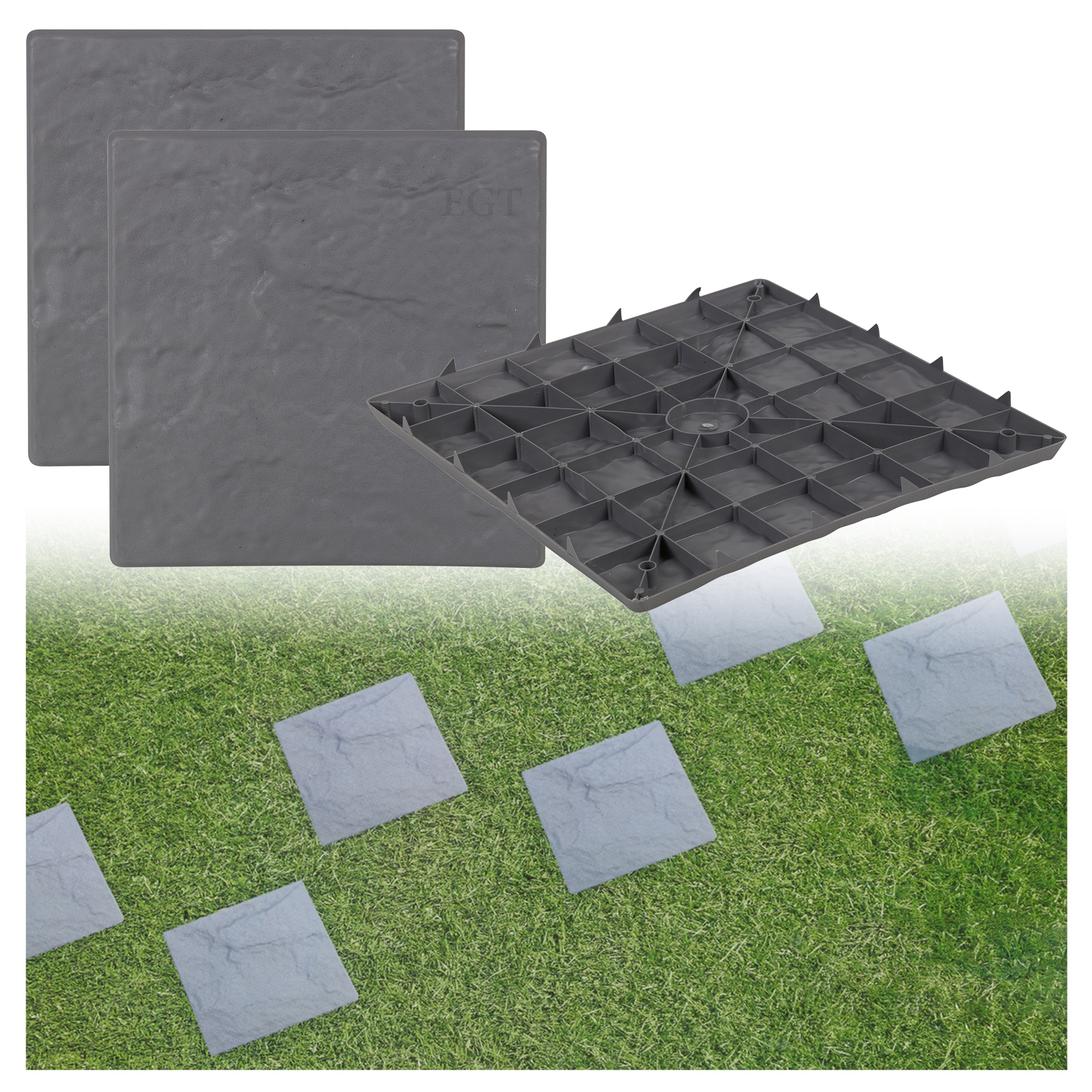 Plastic Patio Paving Slabs Imitation Garden Tile Stone Effect