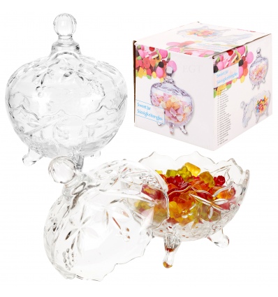 Glass 2pc Sweet Jar [278896]